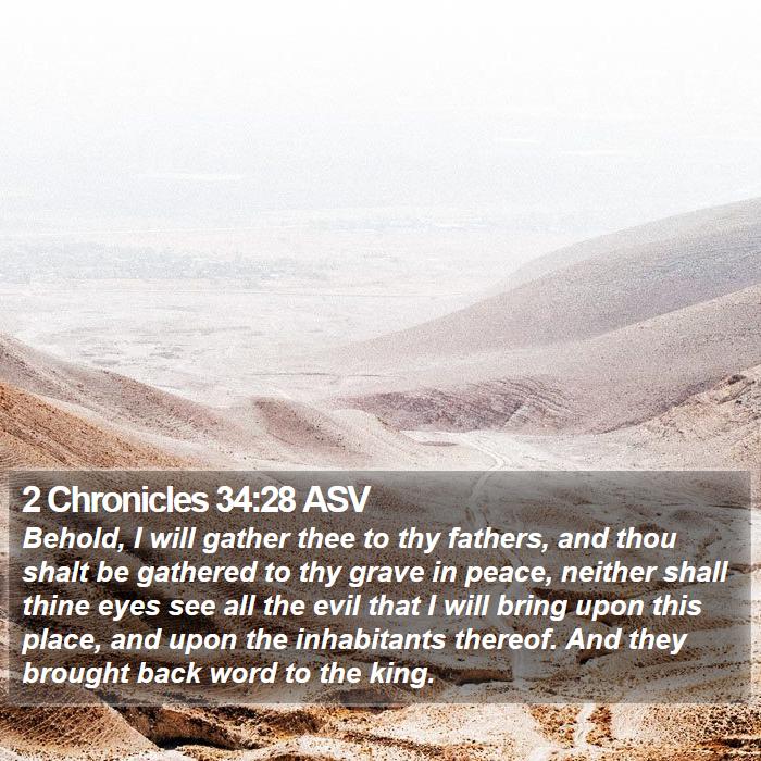 2 Chronicles 34:28 ASV Bible Study