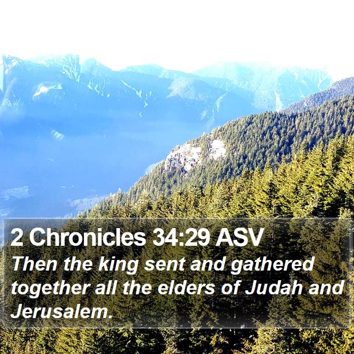 2 Chronicles 34:29 ASV Bible Study