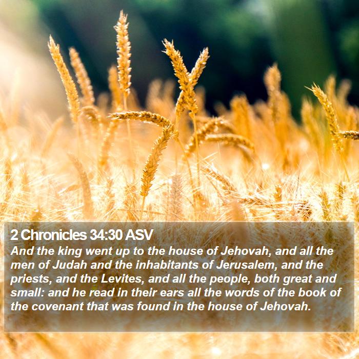 2 Chronicles 34:30 ASV Bible Study