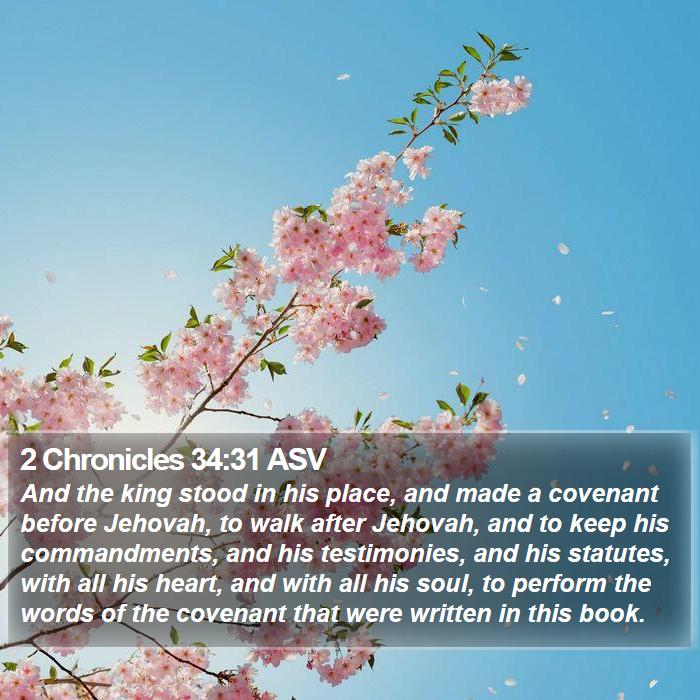 2 Chronicles 34:31 ASV Bible Study