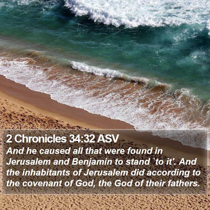 2 Chronicles 34:32 ASV Bible Study