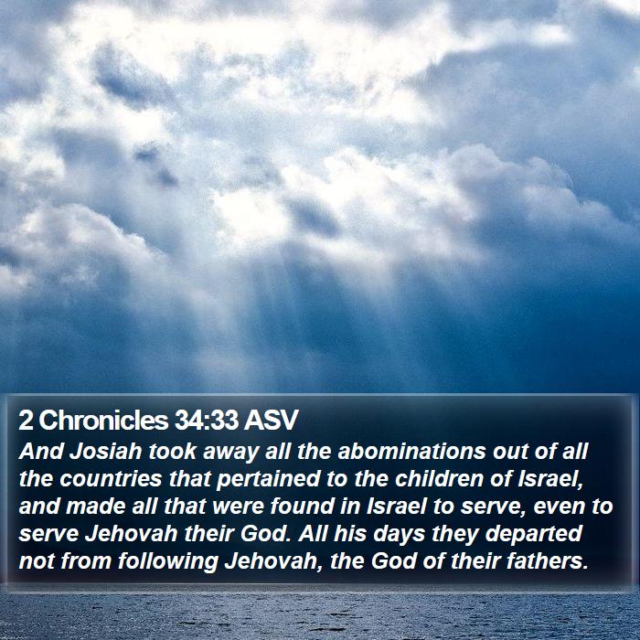 2 Chronicles 34:33 ASV Bible Study