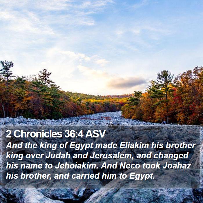 2 Chronicles 36:4 ASV Bible Study