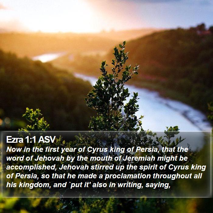 Ezra 1:1 ASV Bible Study