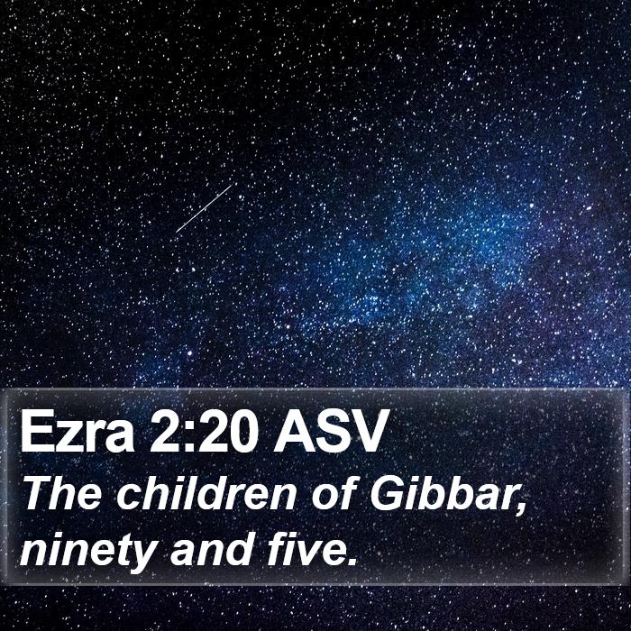 Ezra 2:20 ASV Bible Study