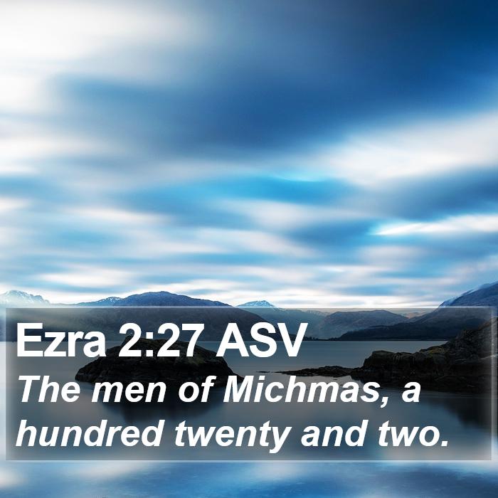 Ezra 2:27 ASV Bible Study