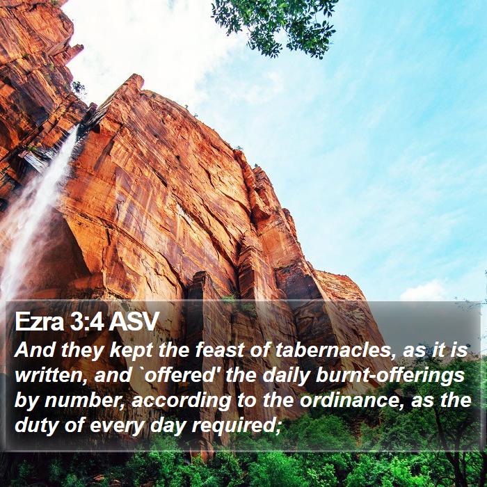 Ezra 3:4 ASV Bible Study