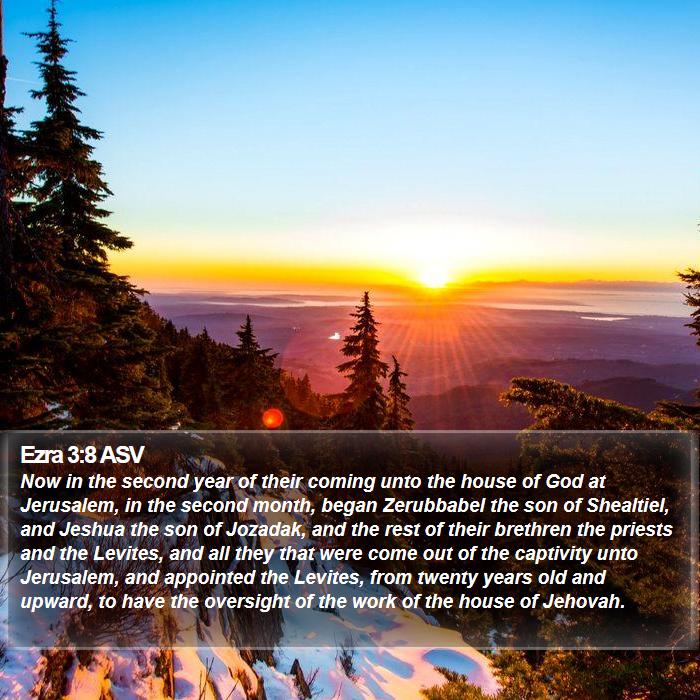 Ezra 3:8 ASV Bible Study