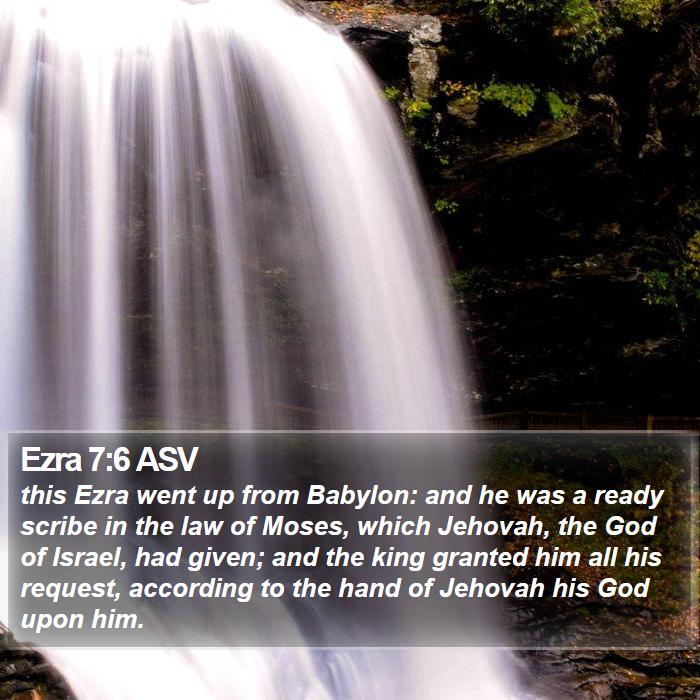 Ezra 7:6 ASV Bible Study