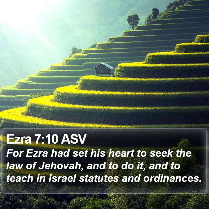 Ezra 7:10 ASV Bible Study