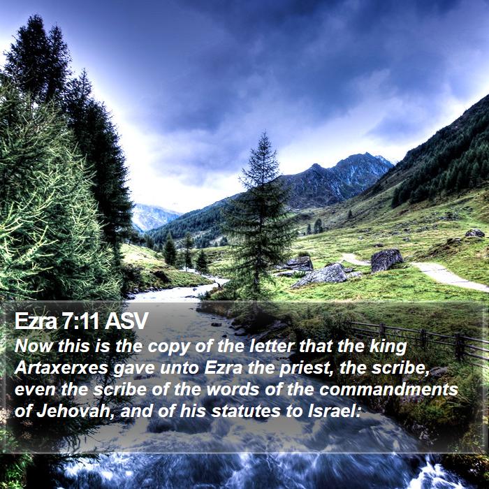 Ezra 7:11 ASV Bible Study