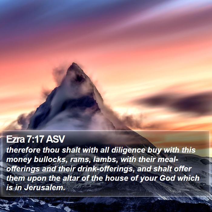 Ezra 7:17 ASV Bible Study