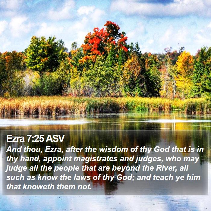 Ezra 7:25 ASV Bible Study