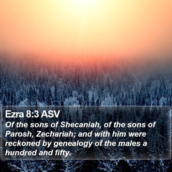 Ezra 8:3 ASV Bible Study