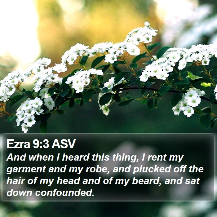 Ezra 9:3 ASV Bible Study