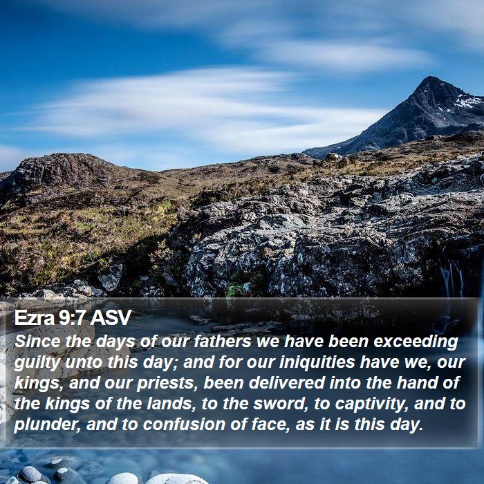 Ezra 9:7 ASV Bible Study