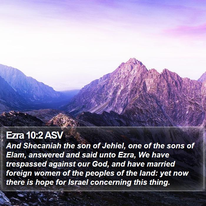 Ezra 10:2 ASV Bible Study