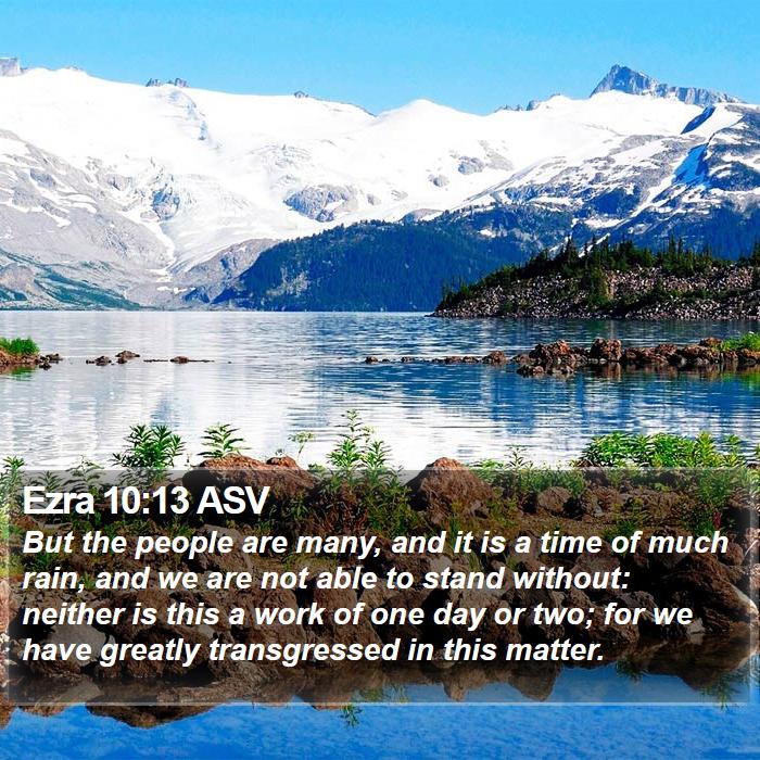 Ezra 10:13 ASV Bible Study