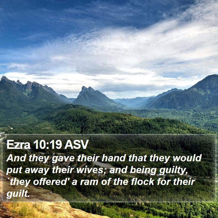 Ezra 10:19 ASV Bible Study