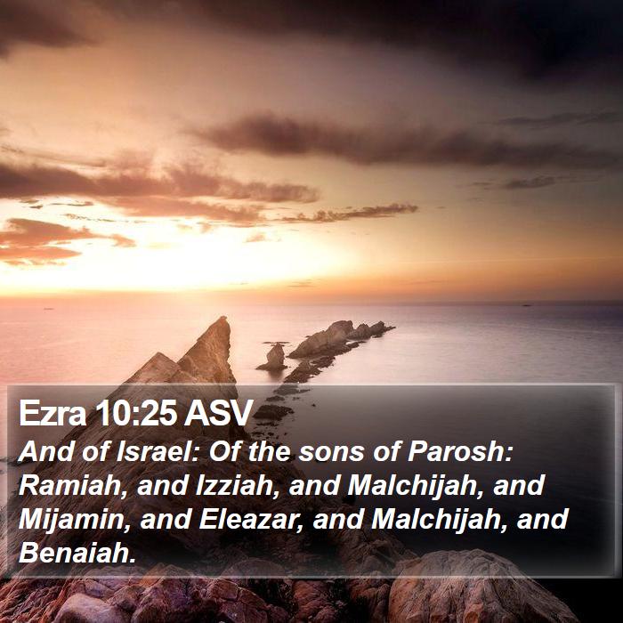 Ezra 10:25 ASV Bible Study