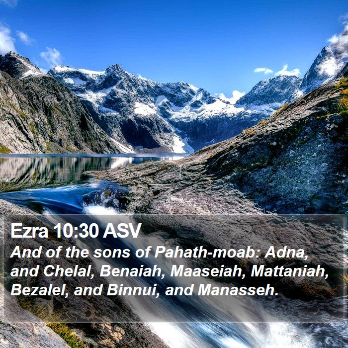 Ezra 10:30 ASV Bible Study