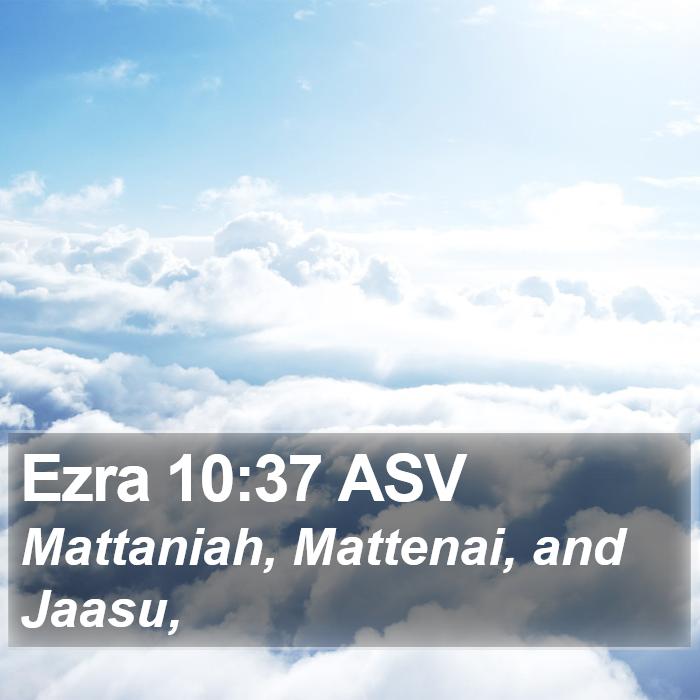 Ezra 10:37 ASV Bible Study