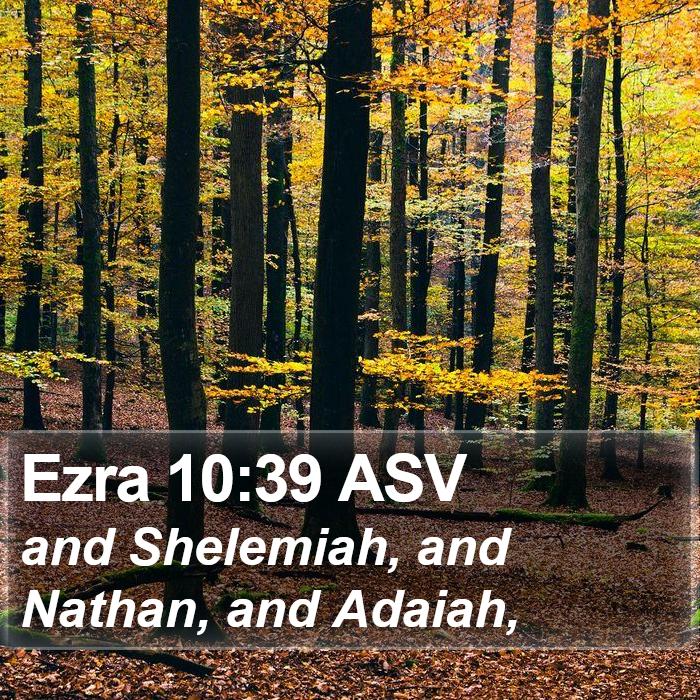 Ezra 10:39 ASV Bible Study