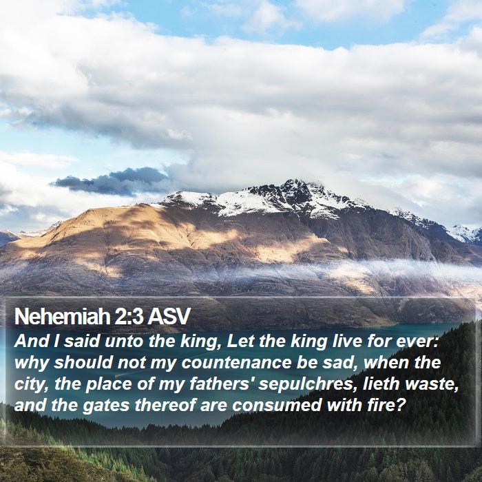 Nehemiah 2:3 ASV Bible Study