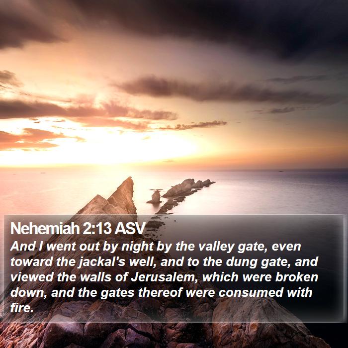 Nehemiah 2:13 ASV Bible Study