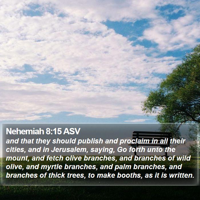 Nehemiah 8:15 ASV Bible Study