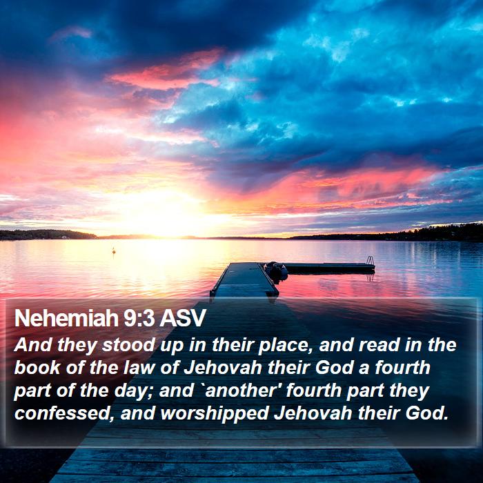 Nehemiah 9:3 ASV Bible Study