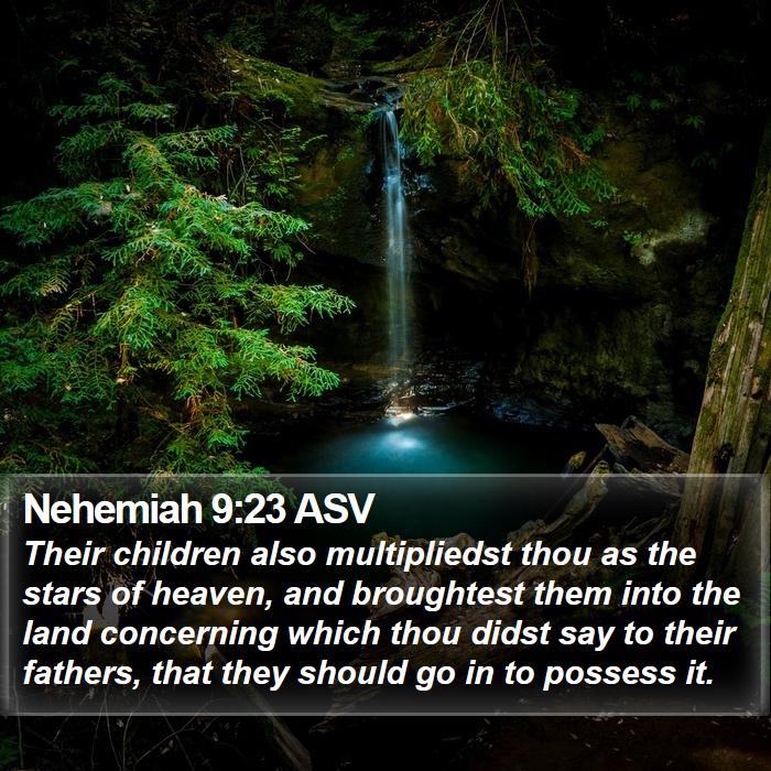 Nehemiah 9:23 ASV Bible Study