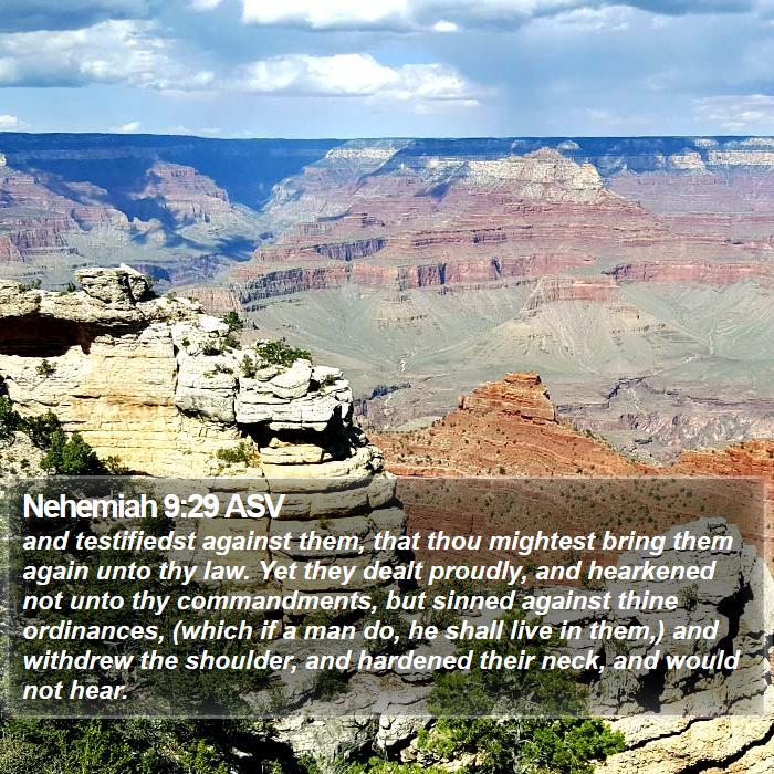 Nehemiah 9:29 ASV Bible Study