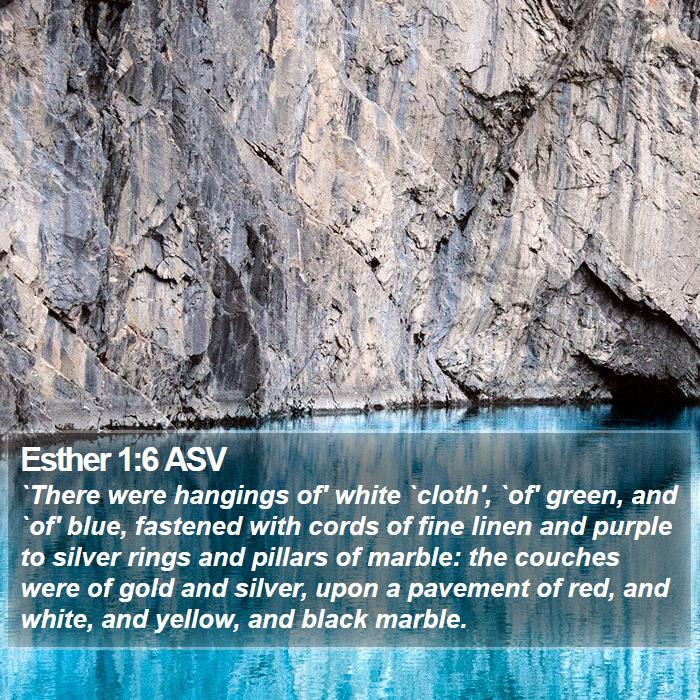 Esther 1:6 ASV Bible Study