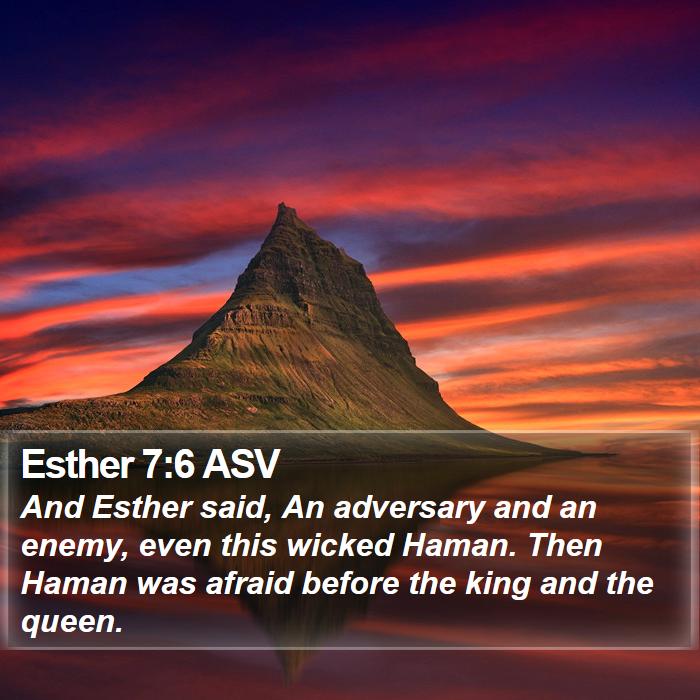 Esther 7:6 ASV Bible Study