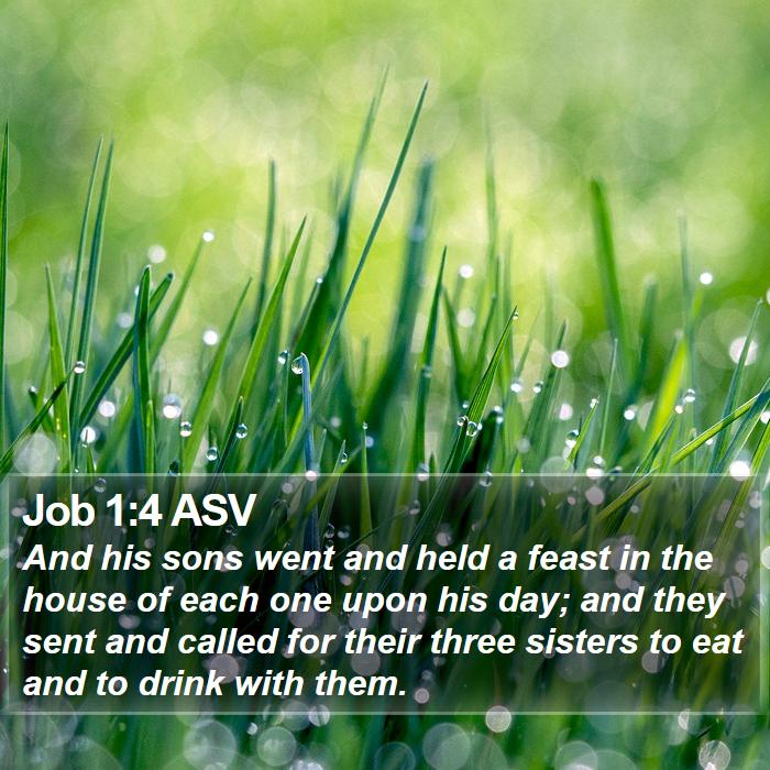 Job 1:4 ASV Bible Study