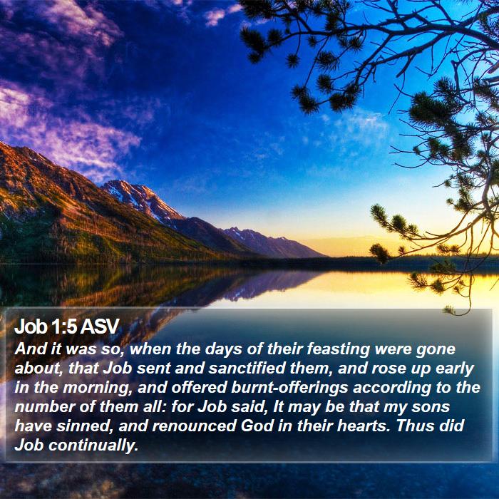 Job 1:5 ASV Bible Study