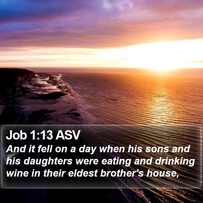 Job 1:13 ASV Bible Study