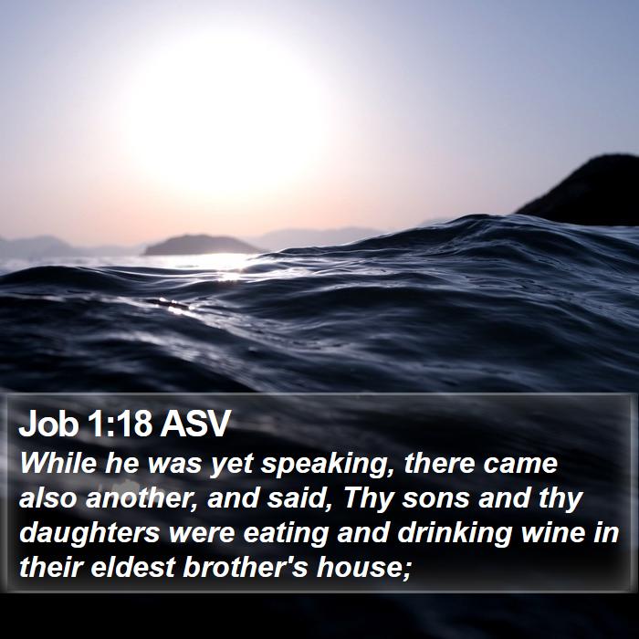 Job 1:18 ASV Bible Study