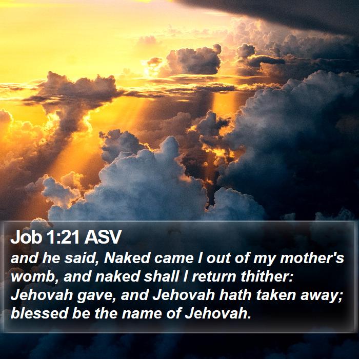 Job 1:21 ASV Bible Study