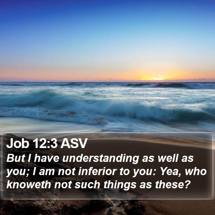 Job 12:3 ASV Bible Study