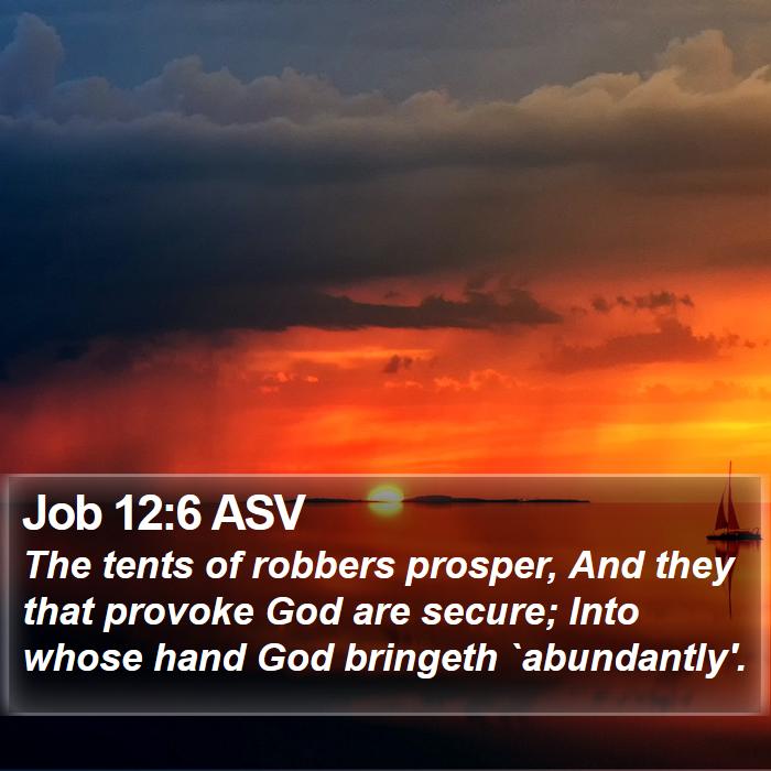 Job 12:6 ASV Bible Study