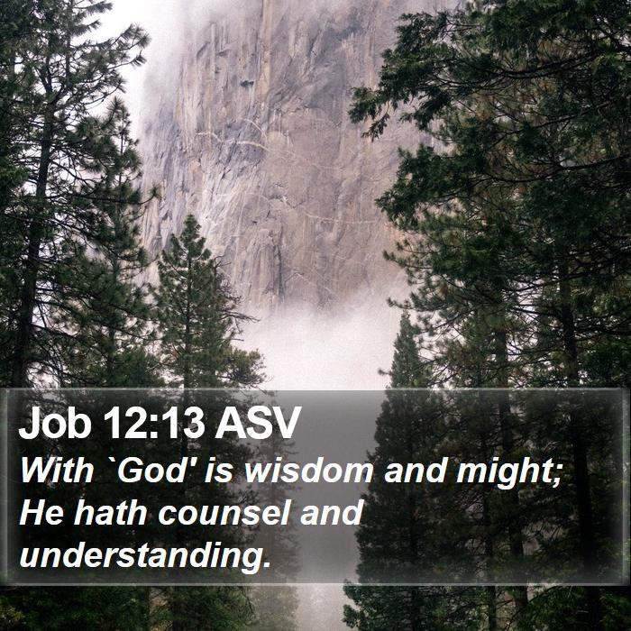 Job 12:13 ASV Bible Study