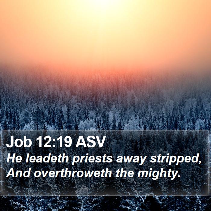 Job 12:19 ASV Bible Study