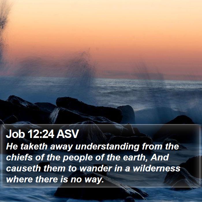 Job 12:24 ASV Bible Study