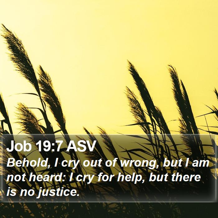 Job 19:7 ASV Bible Study