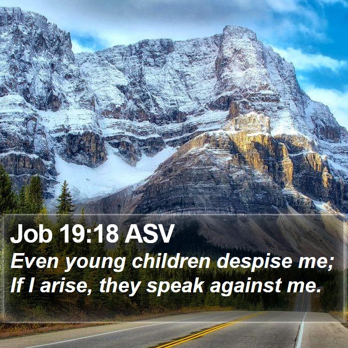 Job 19:18 ASV Bible Study