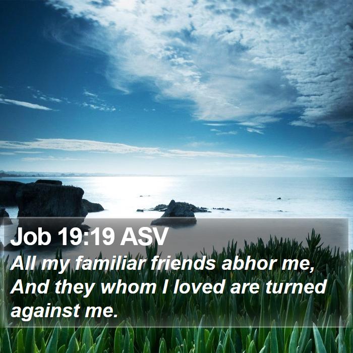 Job 19:19 ASV Bible Study