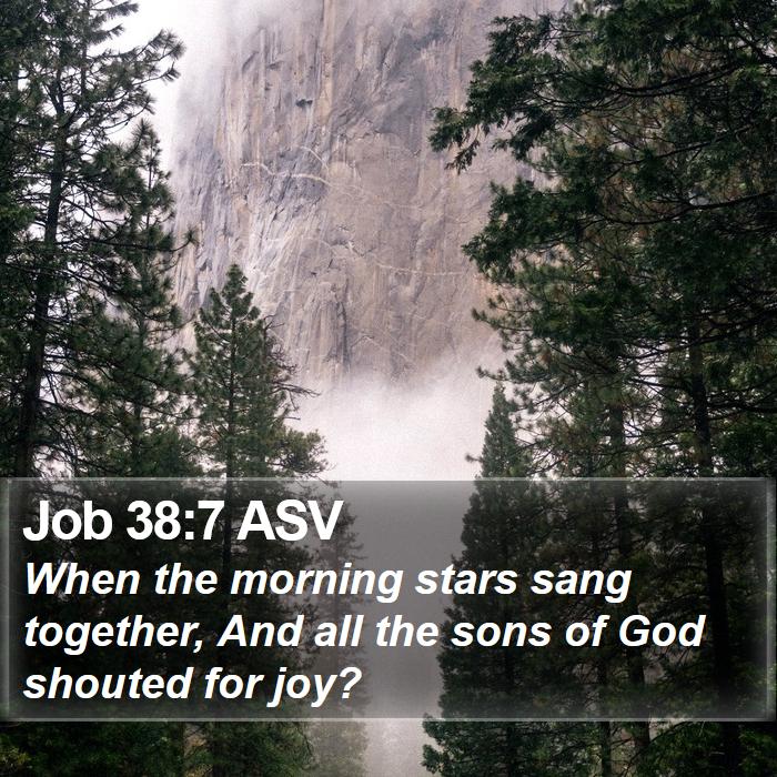 Job 38:7 ASV Bible Study