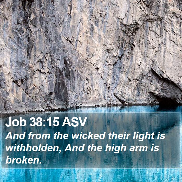 Job 38:15 ASV Bible Study